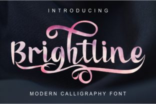 Brightline: A Script Handwritten Font for Creative Crafters and Product Designers