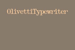 Olivetti Typewriter: A Serif Font for Timeless Design
